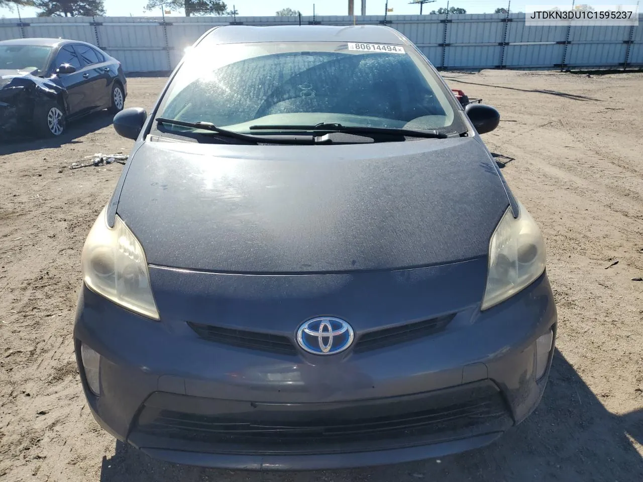 2012 Toyota Prius VIN: JTDKN3DU1C1595237 Lot: 80614494