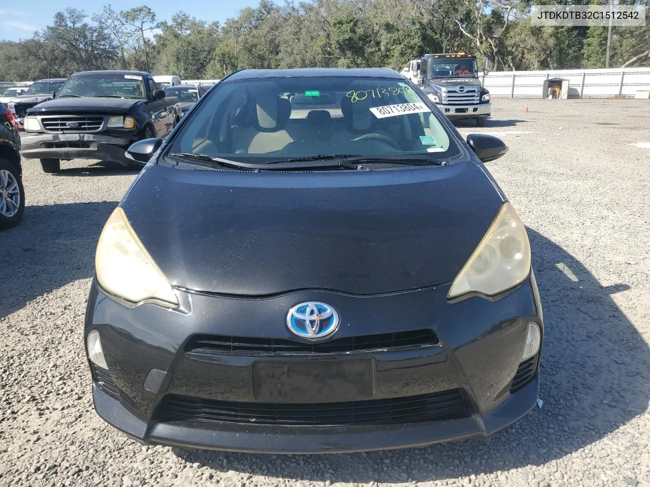 2012 Toyota Prius C VIN: JTDKDTB32C1512542 Lot: 80713804