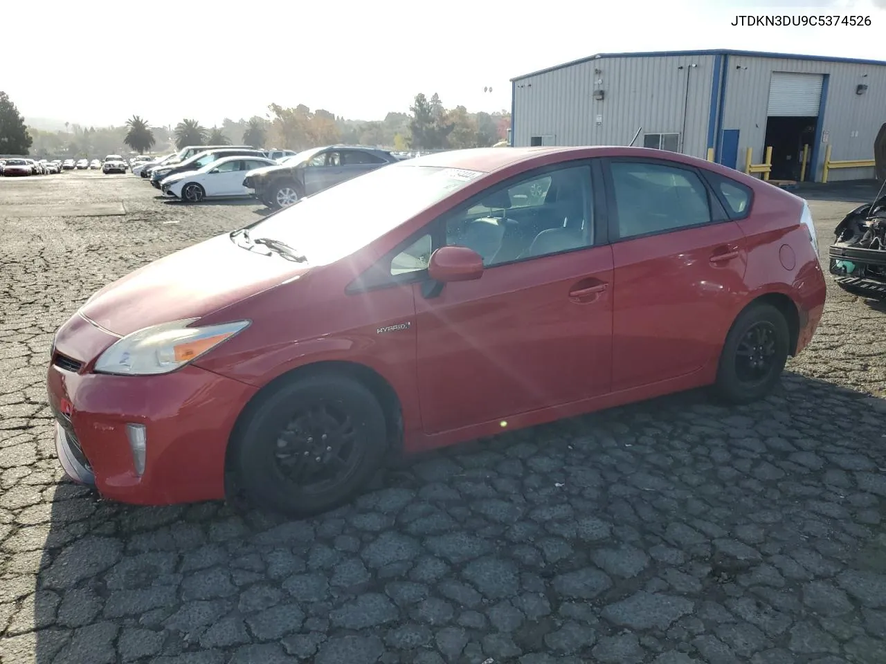 2012 Toyota Prius VIN: JTDKN3DU9C5374526 Lot: 80729444