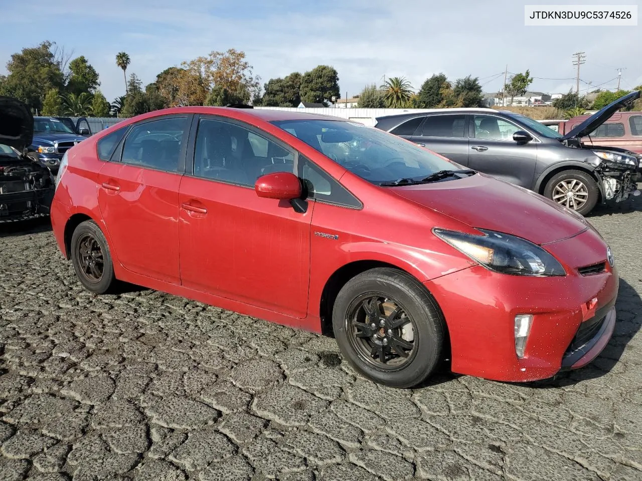 2012 Toyota Prius VIN: JTDKN3DU9C5374526 Lot: 80729444