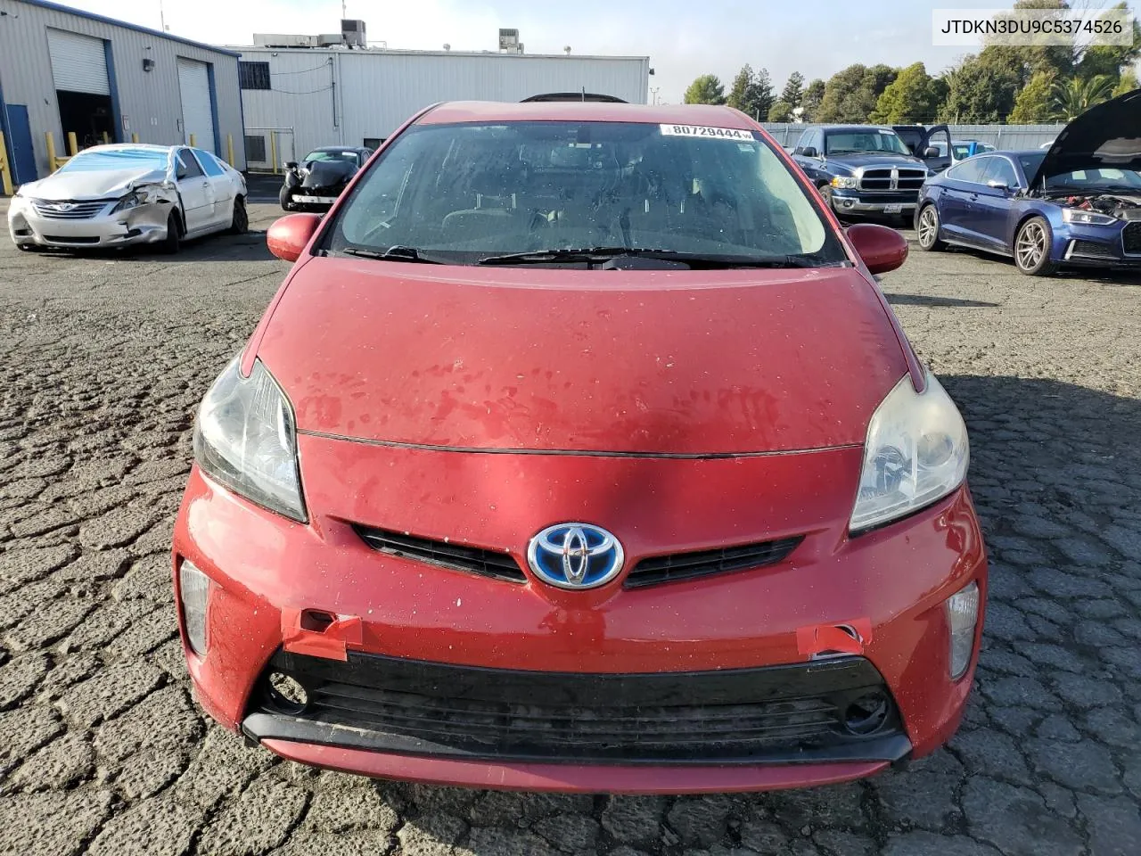 2012 Toyota Prius VIN: JTDKN3DU9C5374526 Lot: 80729444