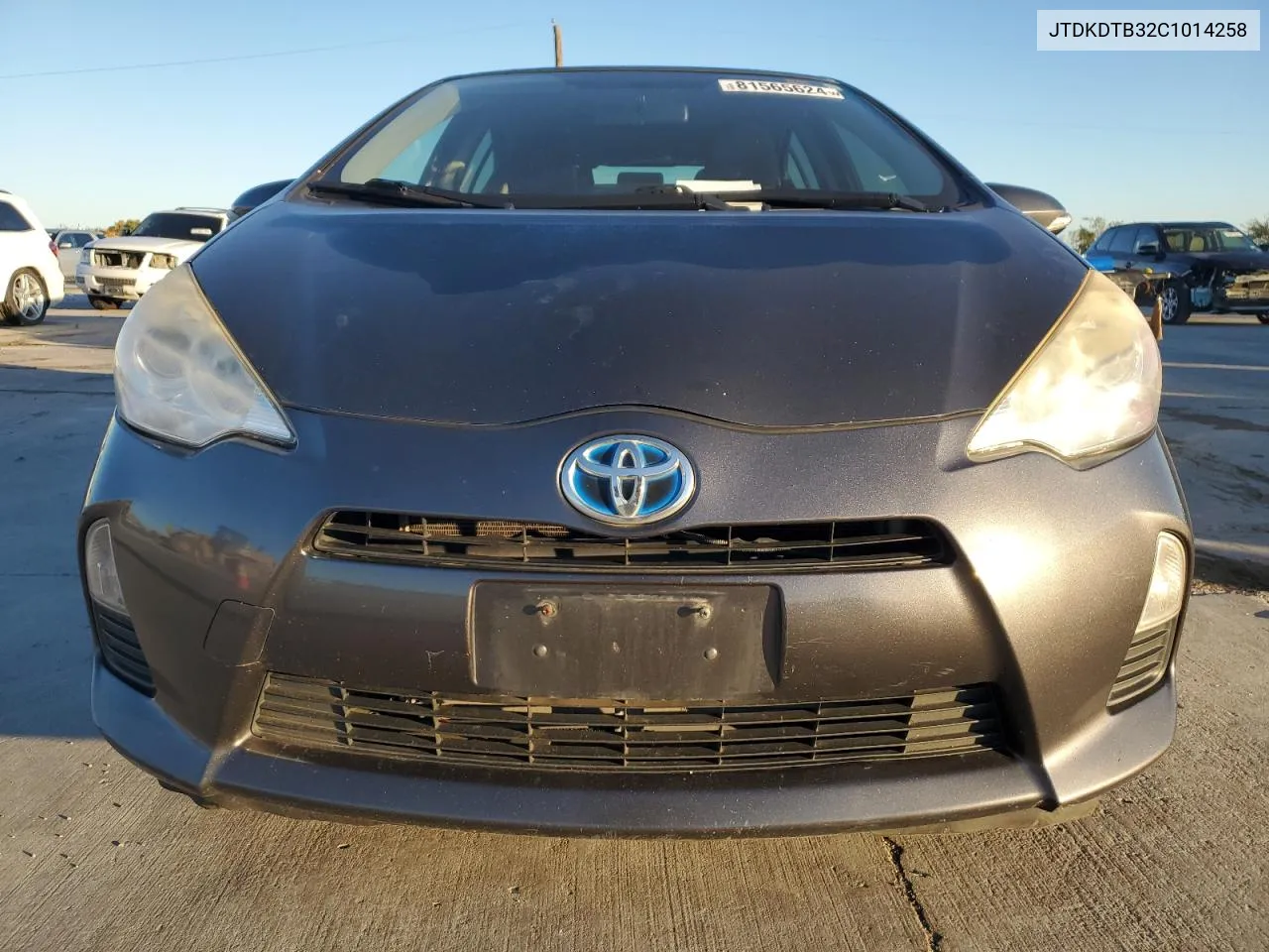 2012 Toyota Prius C VIN: JTDKDTB32C1014258 Lot: 81565624