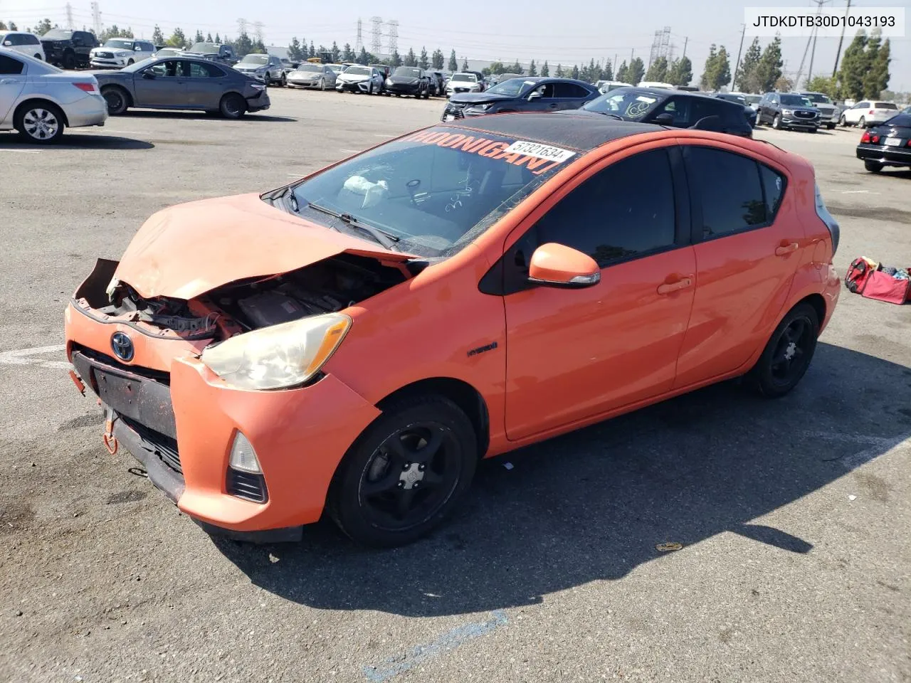 2013 Toyota Prius C VIN: JTDKDTB30D1043193 Lot: 57321634