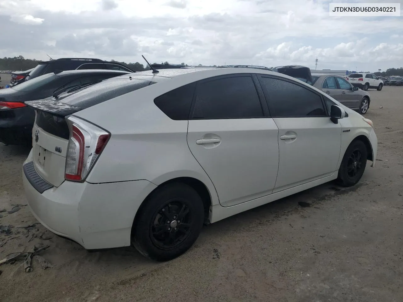 2013 Toyota Prius VIN: JTDKN3DU6D0340221 Lot: 59657874