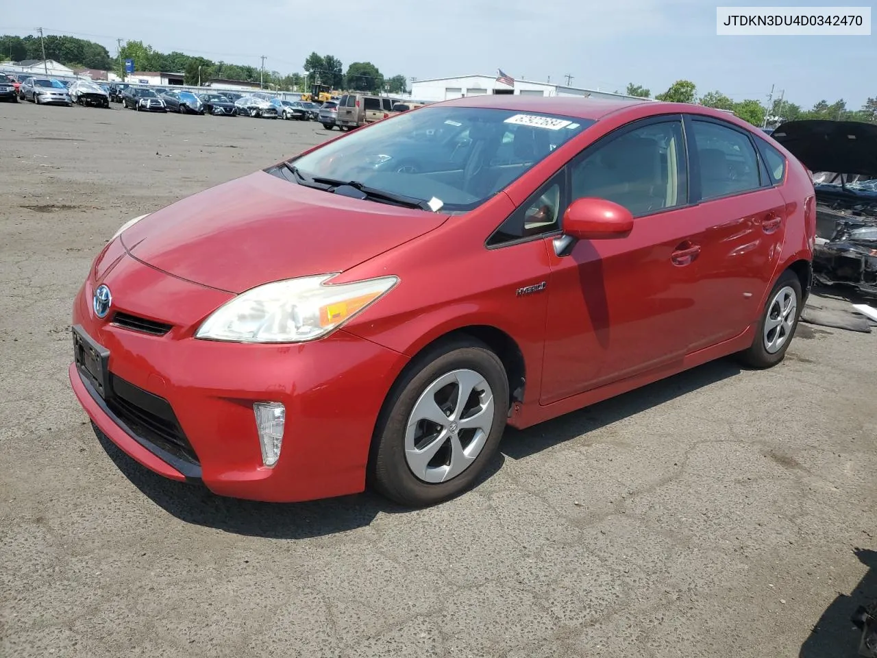 2013 Toyota Prius VIN: JTDKN3DU4D0342470 Lot: 62922684