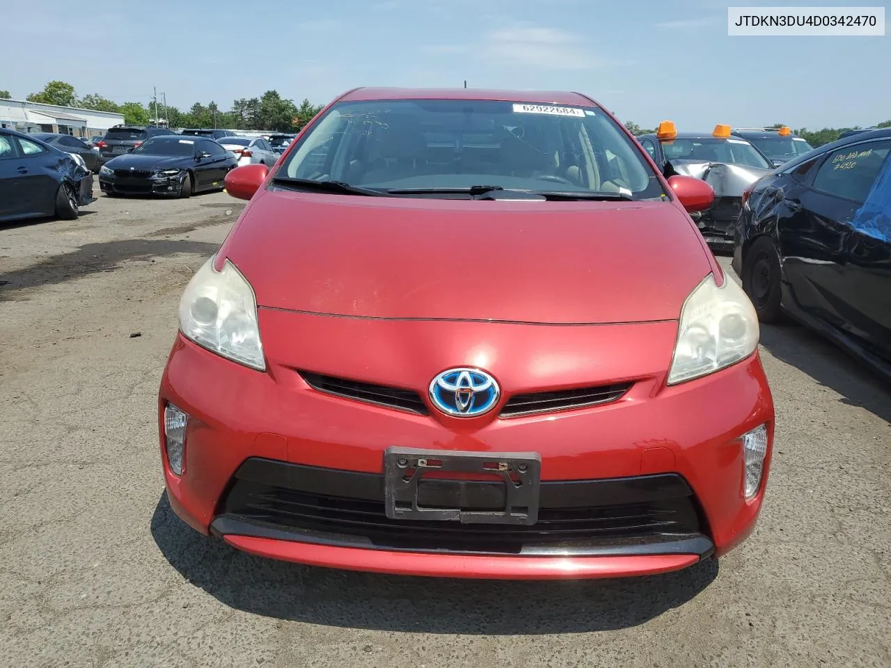 2013 Toyota Prius VIN: JTDKN3DU4D0342470 Lot: 62922684