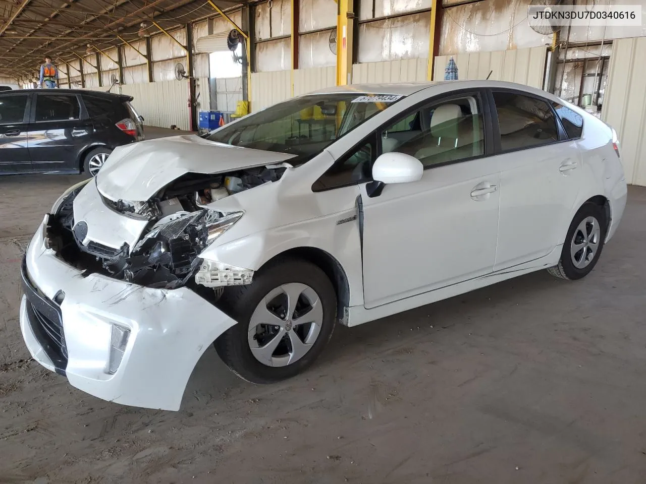 2013 Toyota Prius VIN: JTDKN3DU7D0340616 Lot: 67079434