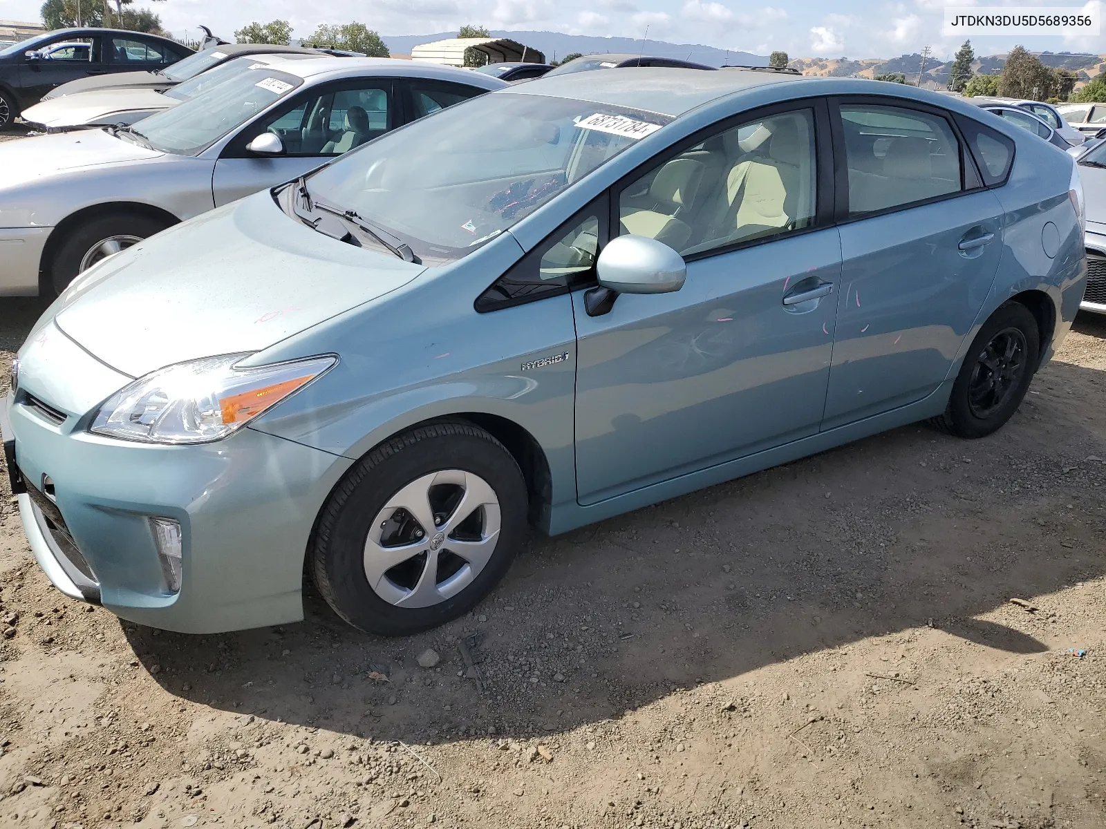 2013 Toyota Prius VIN: JTDKN3DU5D5689356 Lot: 68731784