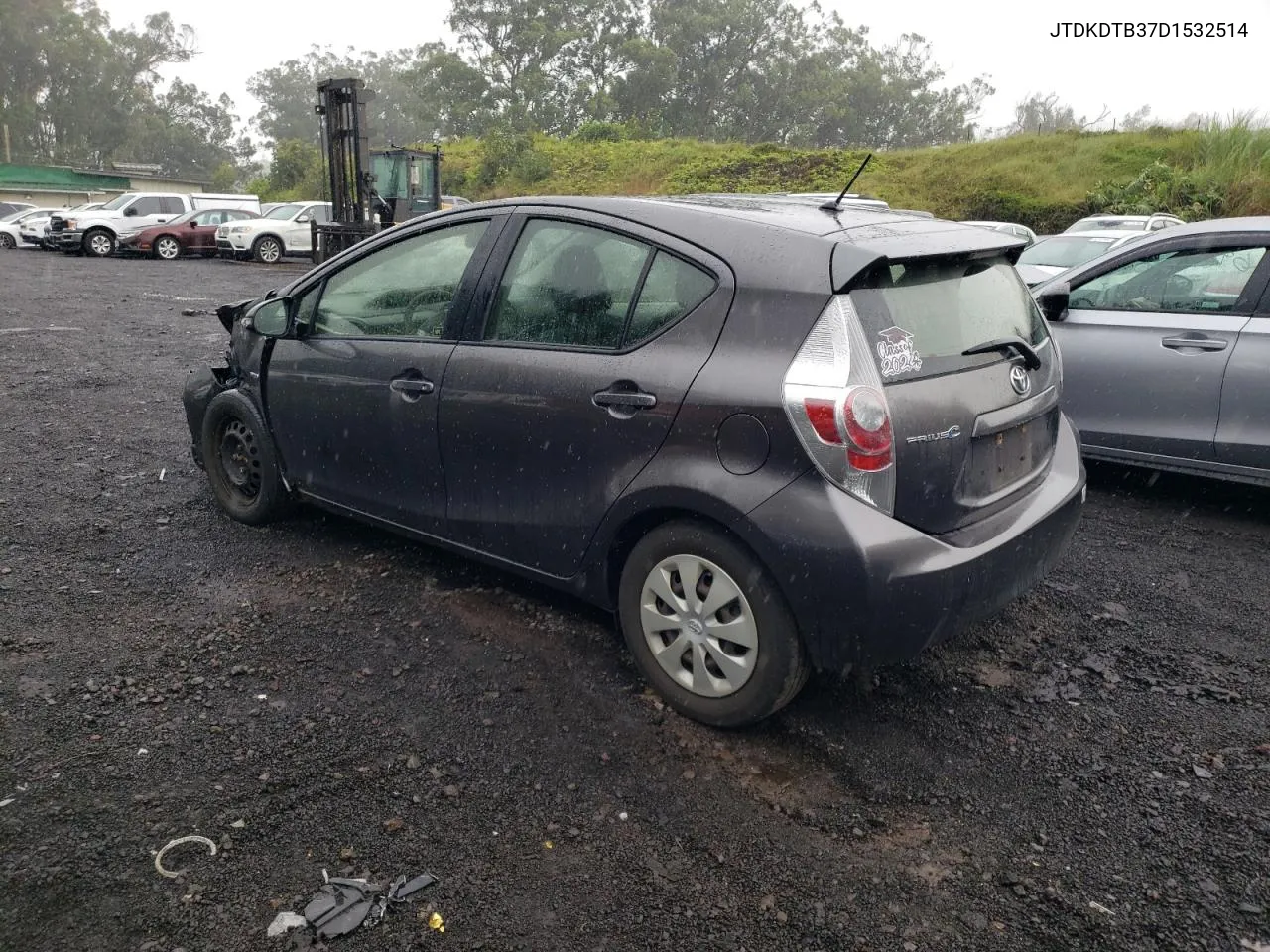 2013 Toyota Prius C VIN: JTDKDTB37D1532514 Lot: 69536534