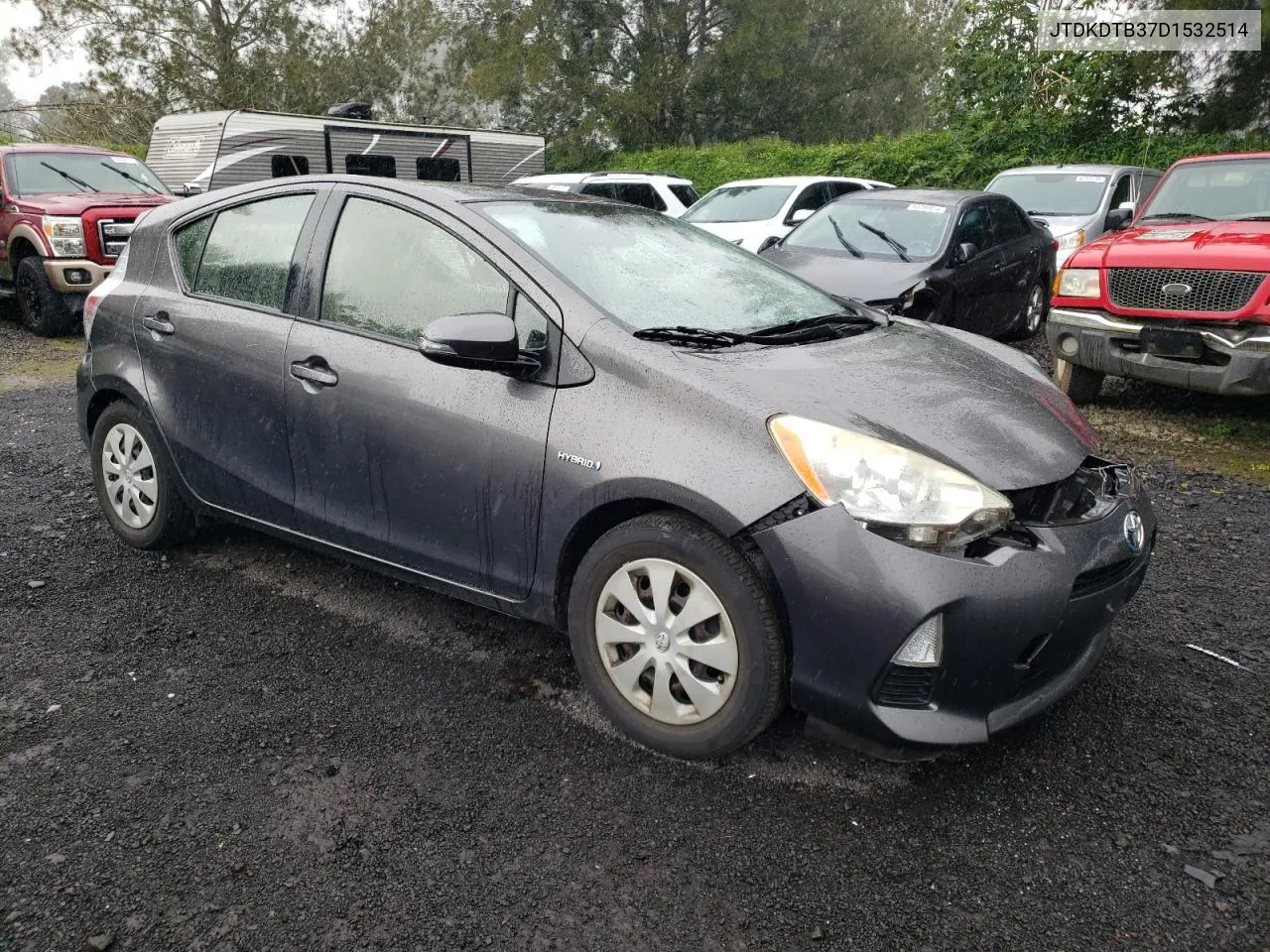 2013 Toyota Prius C VIN: JTDKDTB37D1532514 Lot: 69536534