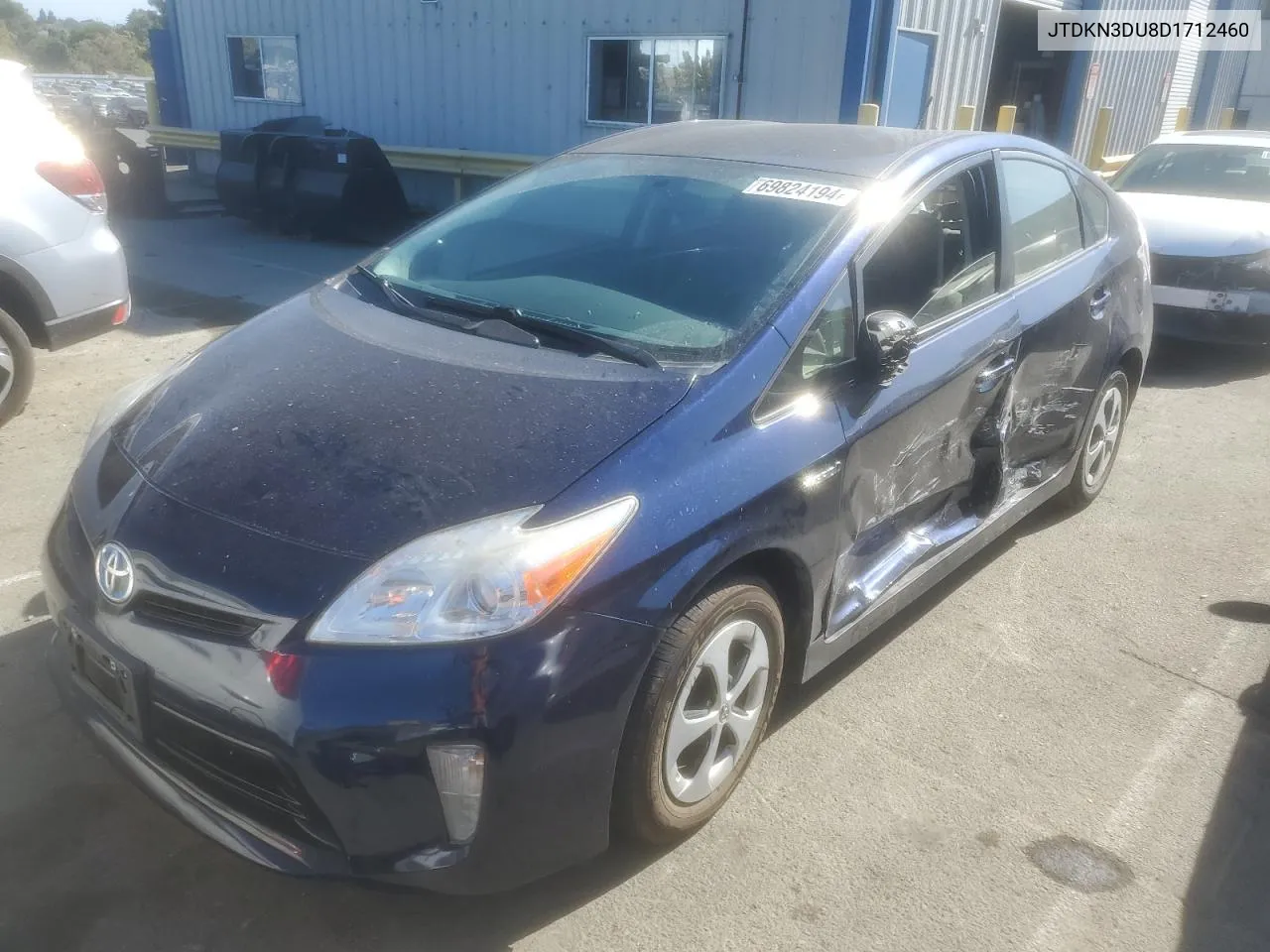 2013 Toyota Prius VIN: JTDKN3DU8D1712460 Lot: 69824194