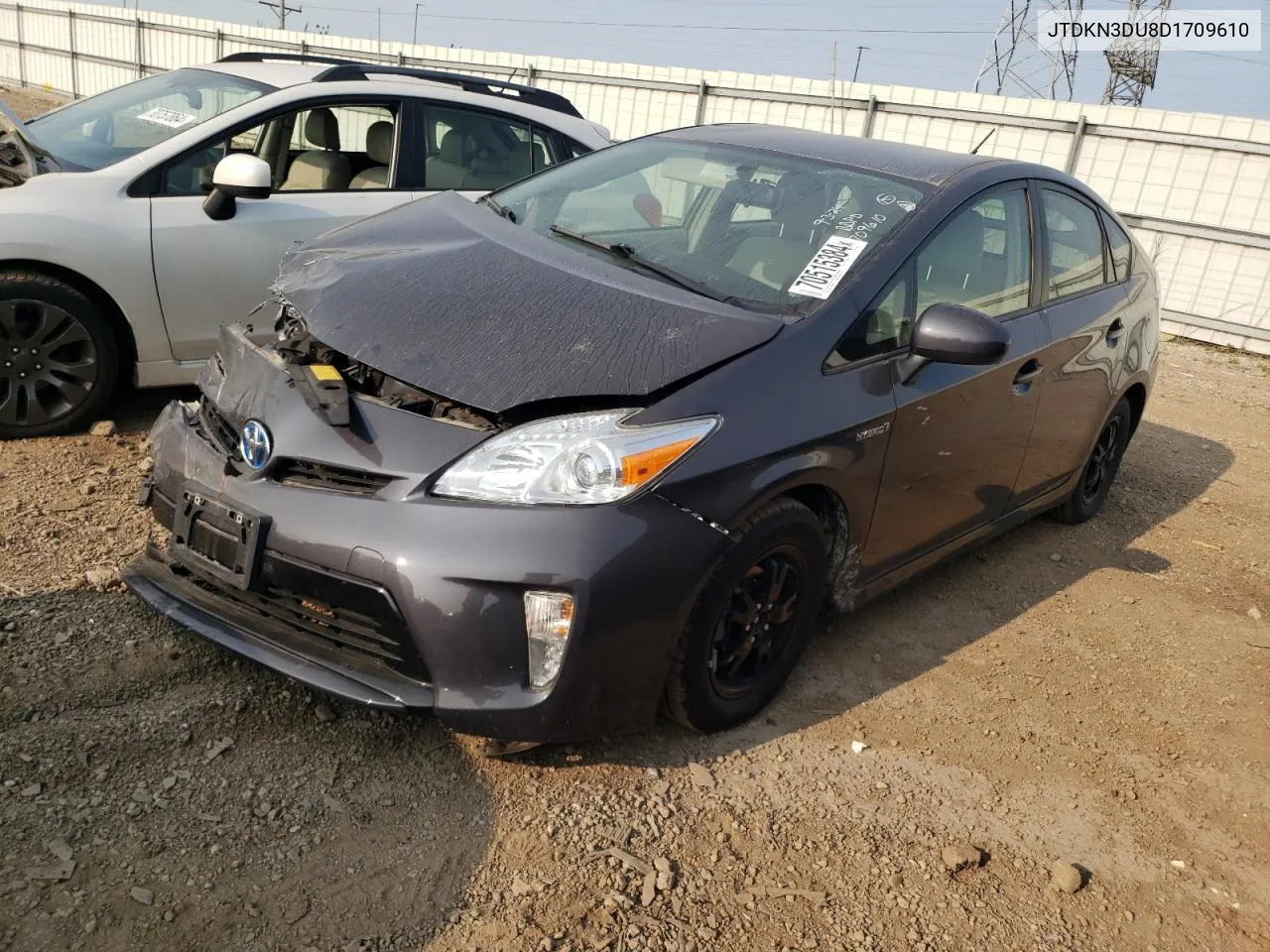 2013 Toyota Prius VIN: JTDKN3DU8D1709610 Lot: 70515384