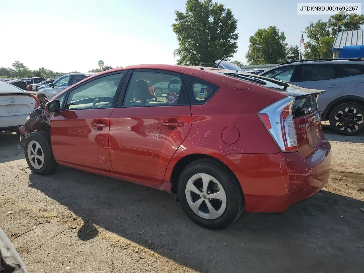 2013 Toyota Prius VIN: JTDKN3DU0D1692267 Lot: 70753084