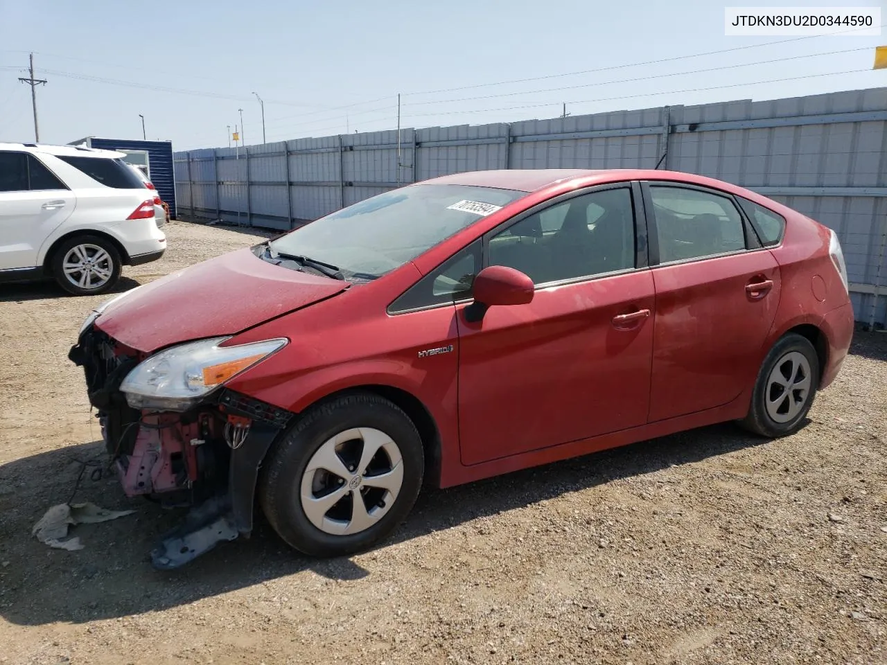 2013 Toyota Prius VIN: JTDKN3DU2D0344590 Lot: 70753594