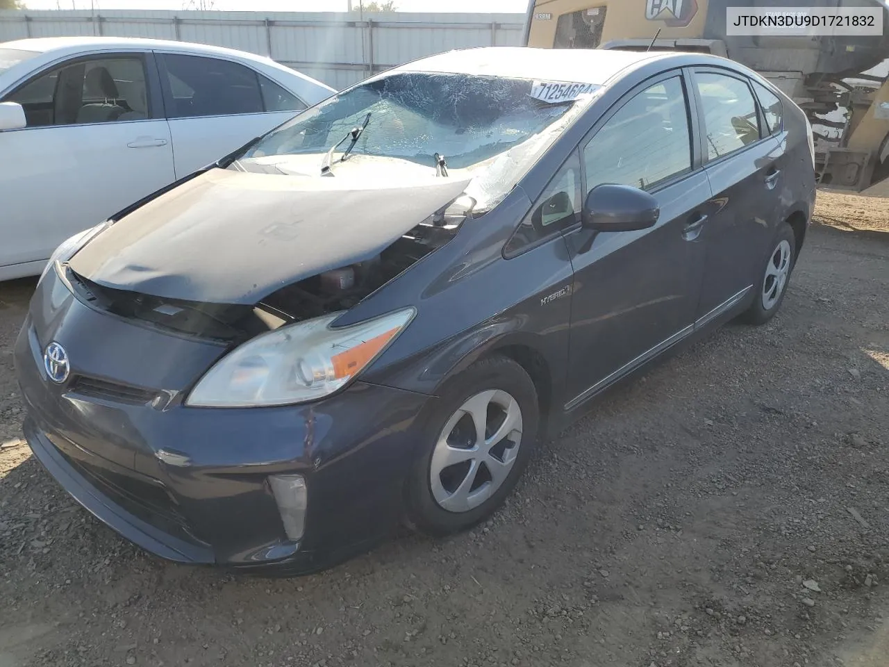 2013 Toyota Prius VIN: JTDKN3DU9D1721832 Lot: 71254684