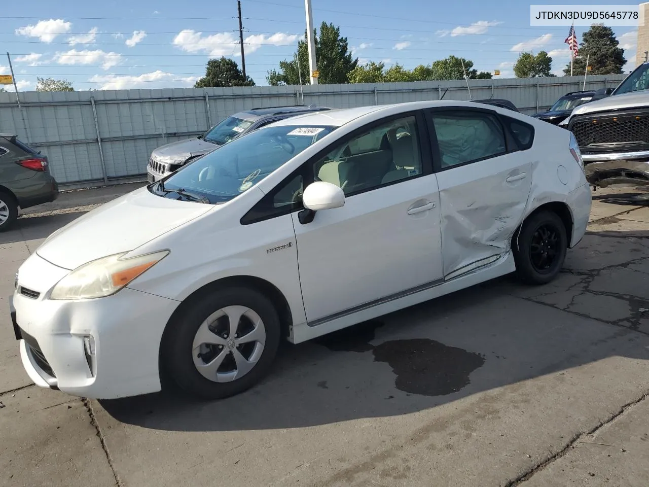 2013 Toyota Prius VIN: JTDKN3DU9D5645778 Lot: 71474994