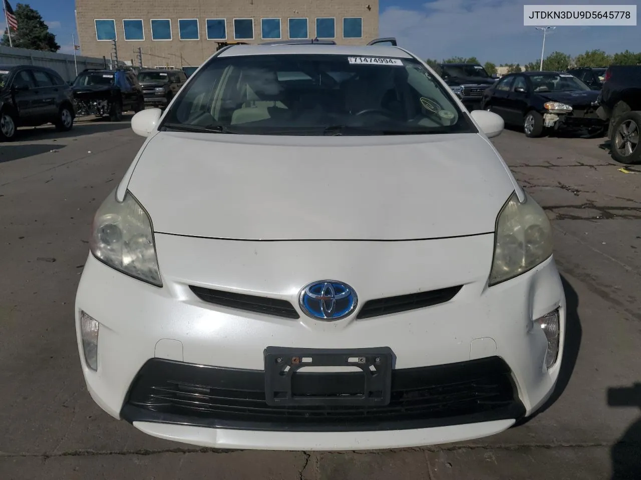 2013 Toyota Prius VIN: JTDKN3DU9D5645778 Lot: 71474994