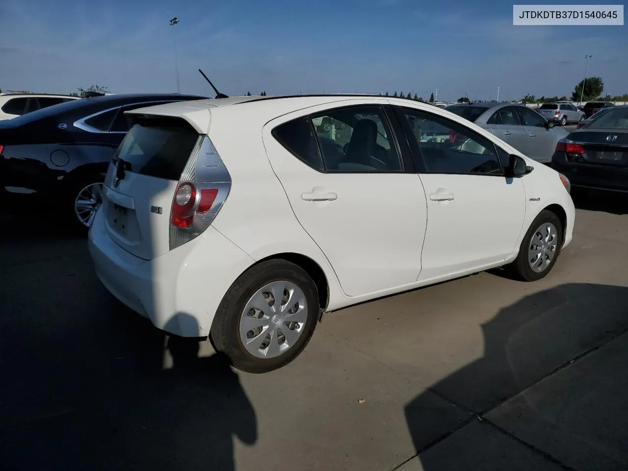 2013 Toyota Prius C VIN: JTDKDTB37D1540645 Lot: 71487234