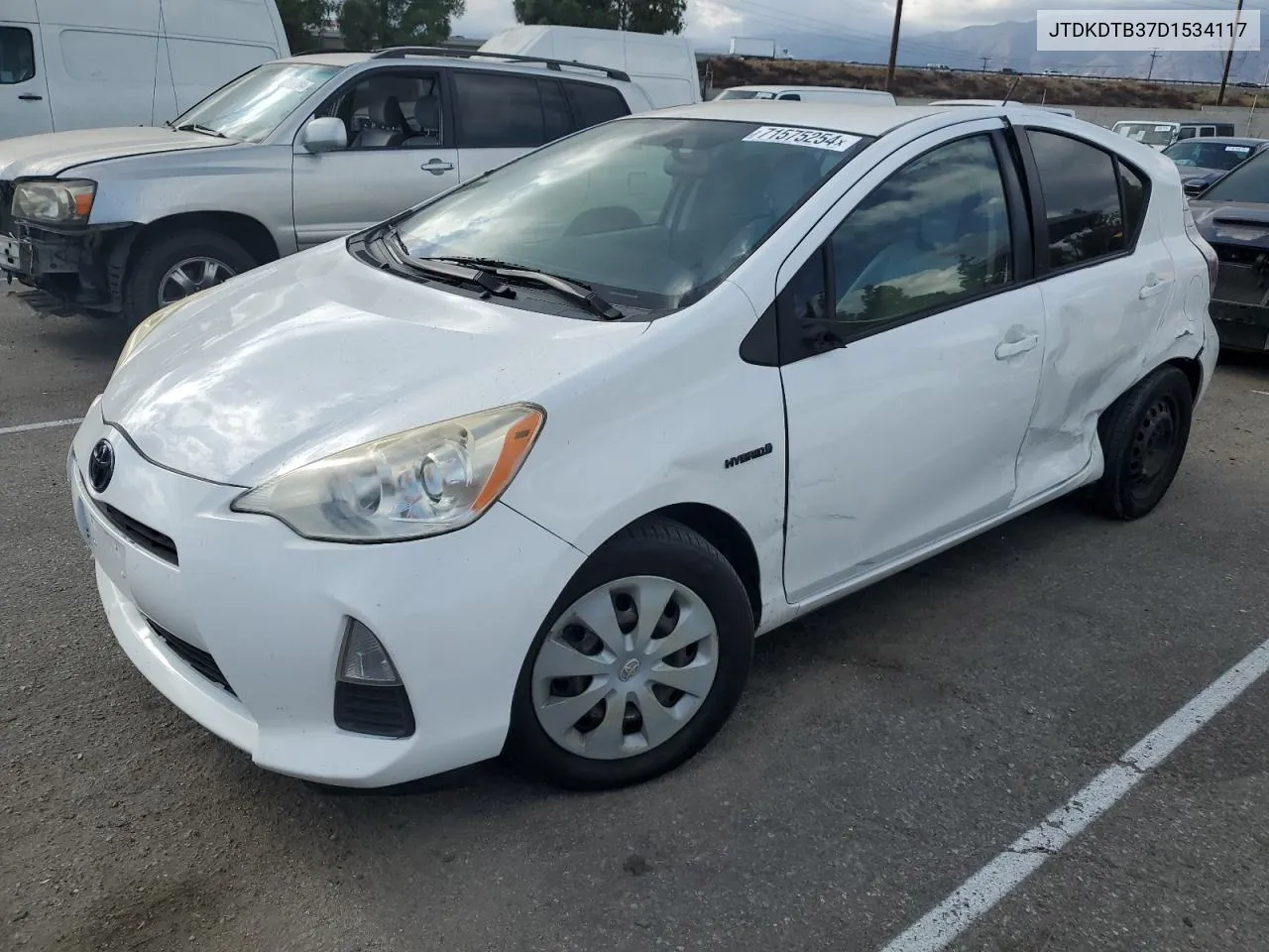 2013 Toyota Prius C VIN: JTDKDTB37D1534117 Lot: 71575254