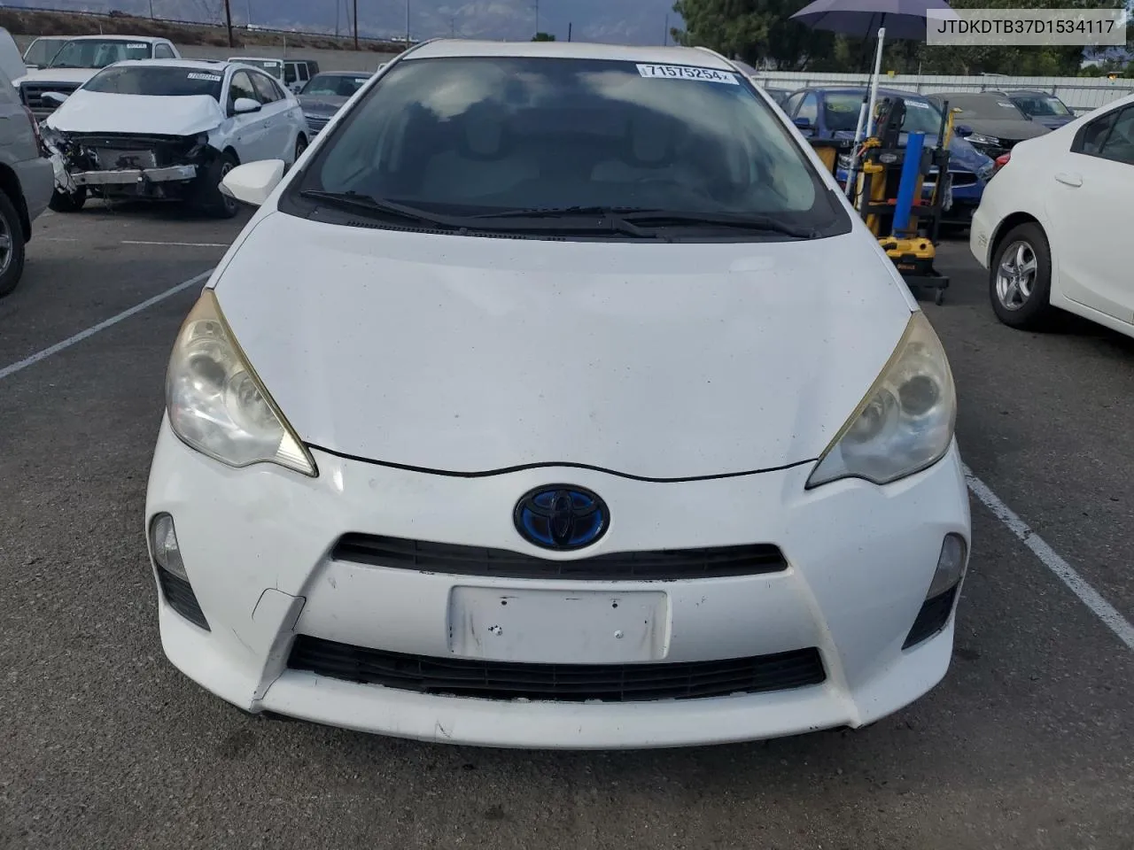 2013 Toyota Prius C VIN: JTDKDTB37D1534117 Lot: 71575254