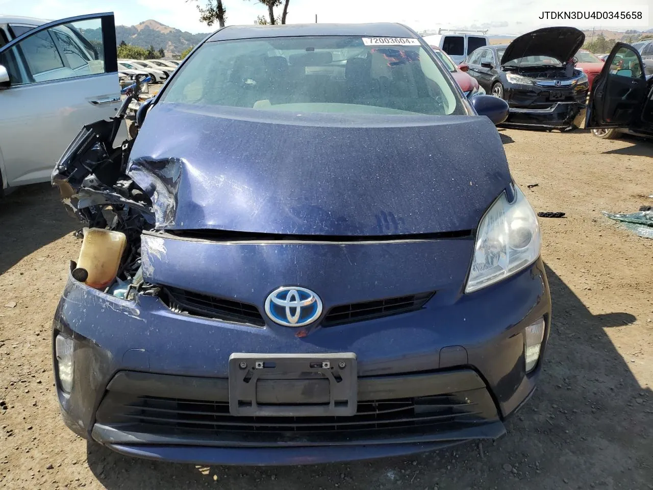 JTDKN3DU4D0345658 2013 Toyota Prius