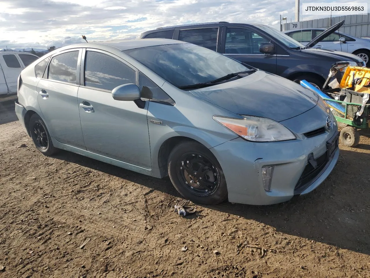 2013 Toyota Prius VIN: JTDKN3DU3D5569863 Lot: 72435984