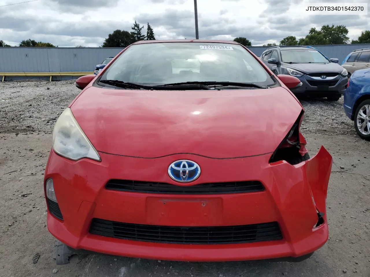 2013 Toyota Prius C VIN: JTDKDTB34D1542370 Lot: 72497534