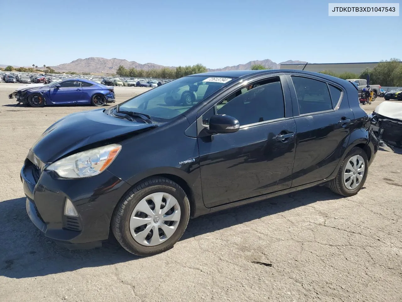 2013 Toyota Prius C VIN: JTDKDTB3XD1047543 Lot: 72613794