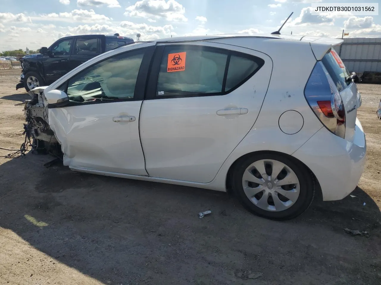 2013 Toyota Prius C VIN: JTDKDTB30D1031562 Lot: 72730164