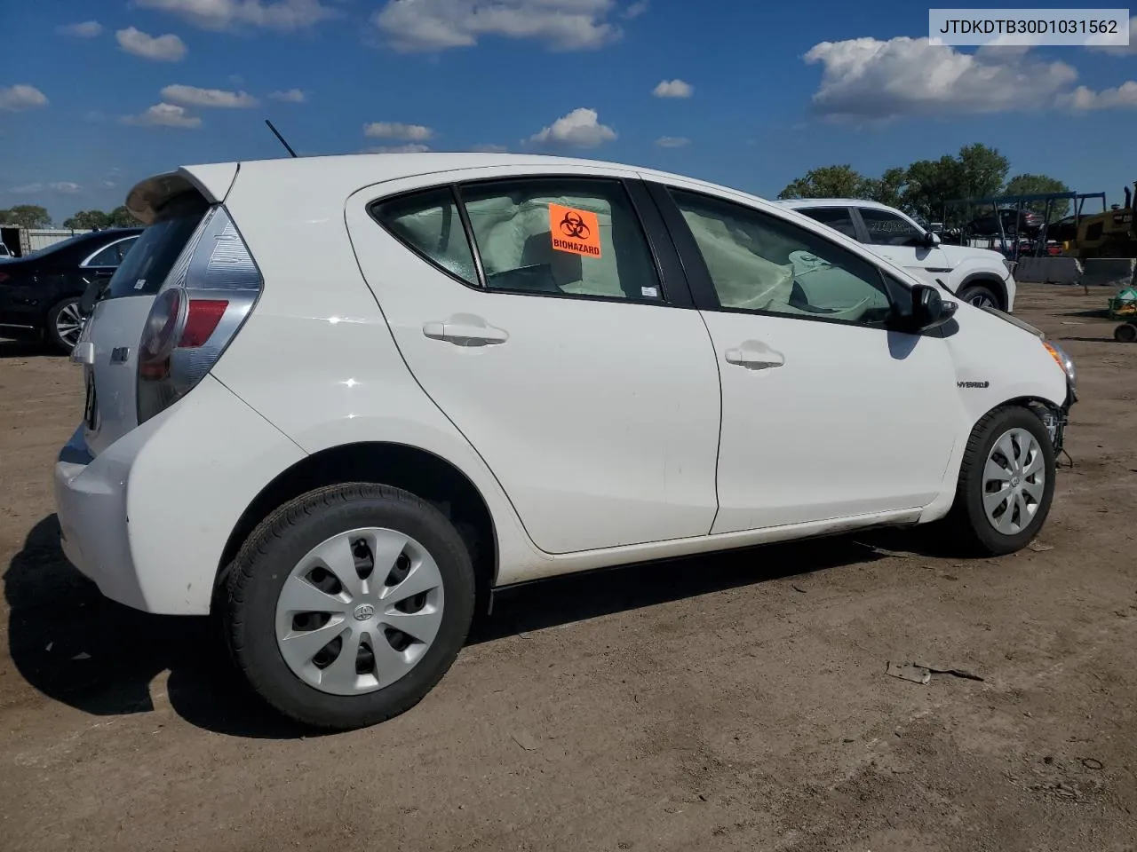 2013 Toyota Prius C VIN: JTDKDTB30D1031562 Lot: 72730164