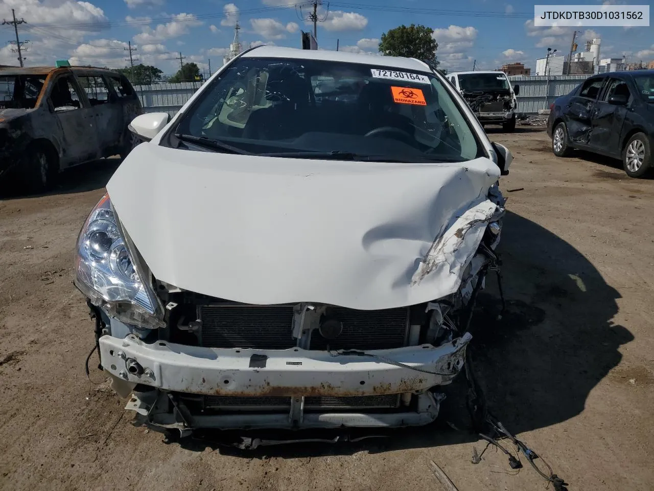 2013 Toyota Prius C VIN: JTDKDTB30D1031562 Lot: 72730164