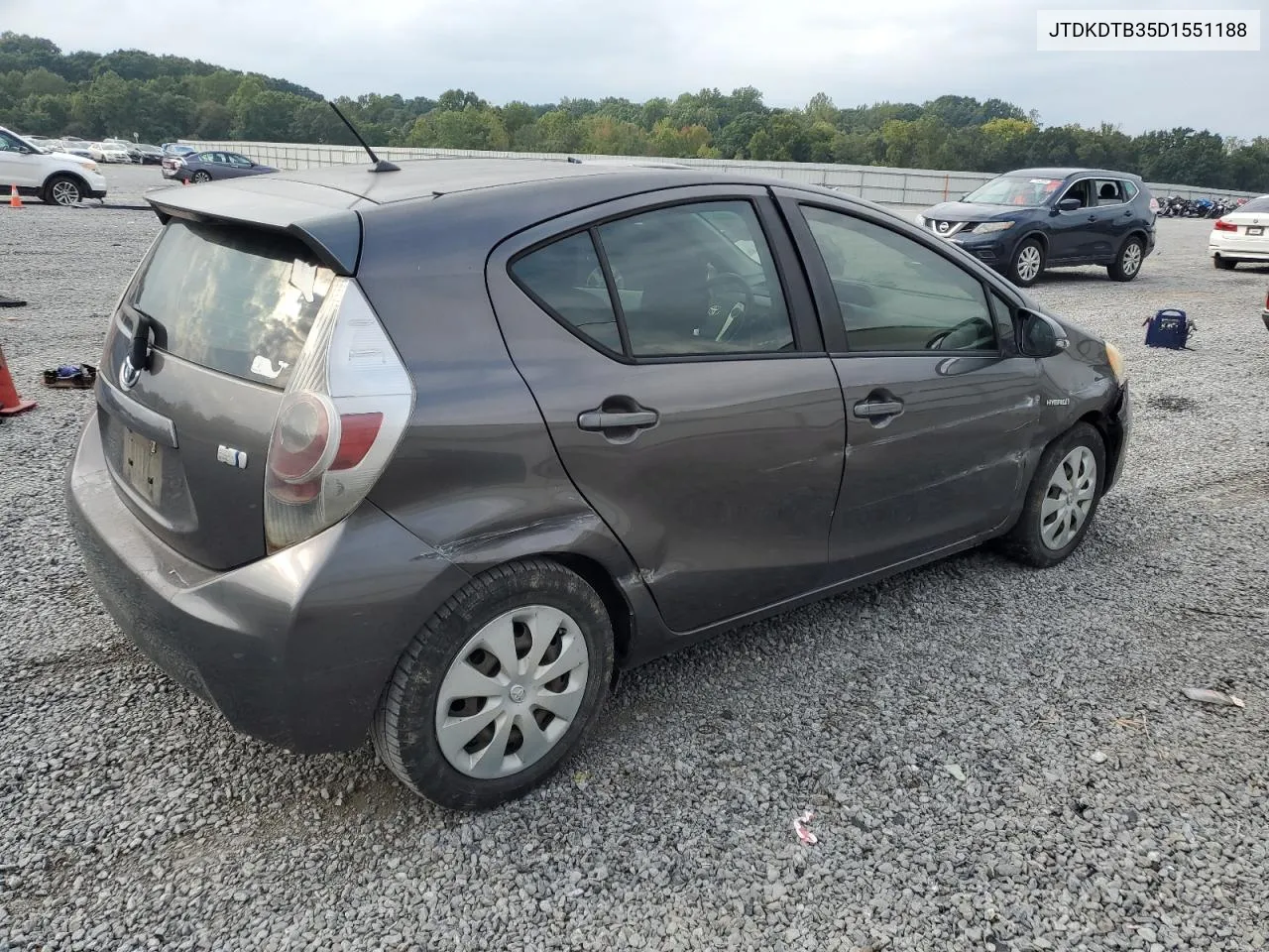 2013 Toyota Prius C VIN: JTDKDTB35D1551188 Lot: 72928504