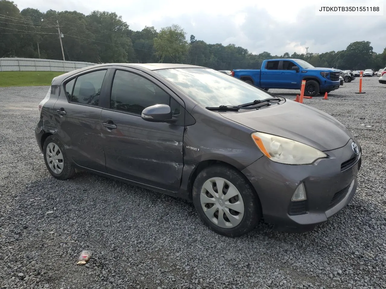 2013 Toyota Prius C VIN: JTDKDTB35D1551188 Lot: 72928504