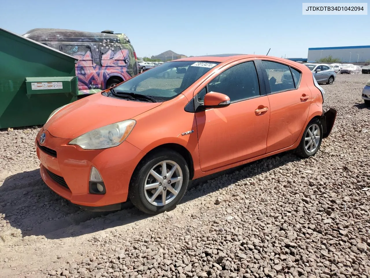 2013 Toyota Prius C VIN: JTDKDTB34D1042094 Lot: 73013474