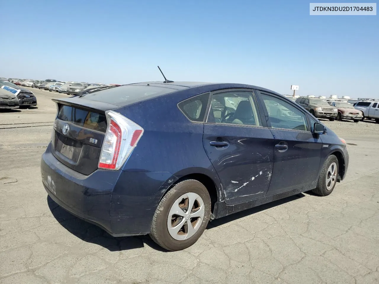 2013 Toyota Prius VIN: JTDKN3DU2D1704483 Lot: 73226584