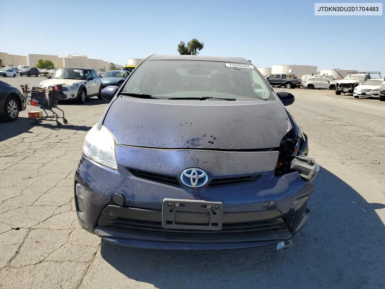 2013 Toyota Prius VIN: JTDKN3DU2D1704483 Lot: 73226584