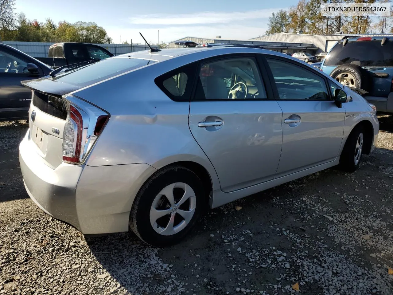 2013 Toyota Prius VIN: JTDKN3DU5D5543667 Lot: 73536734