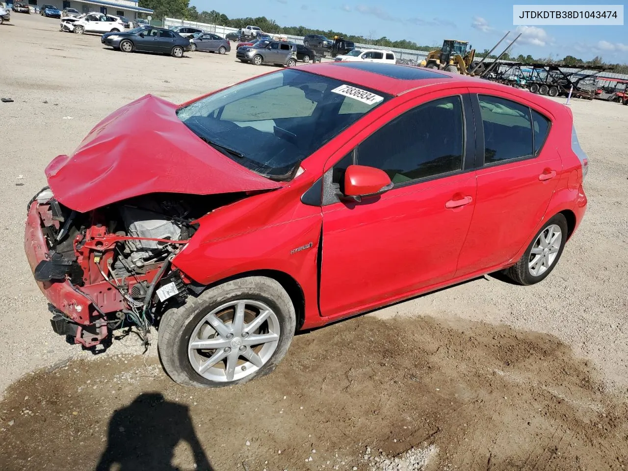 2013 Toyota Prius C VIN: JTDKDTB38D1043474 Lot: 73836934