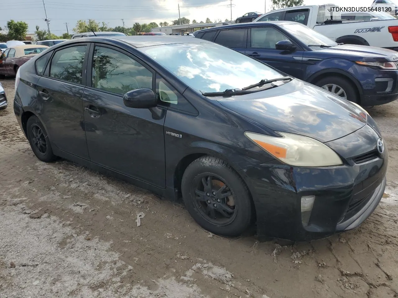 2013 Toyota Prius VIN: JTDKN3DU5D5648130 Lot: 74421684