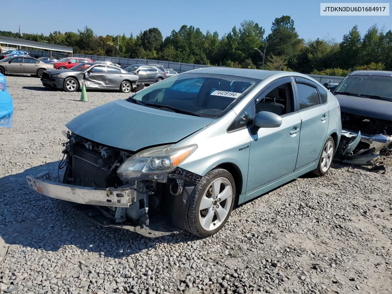 2013 Toyota Prius VIN: JTDKN3DU6D1684917 Lot: 74428194