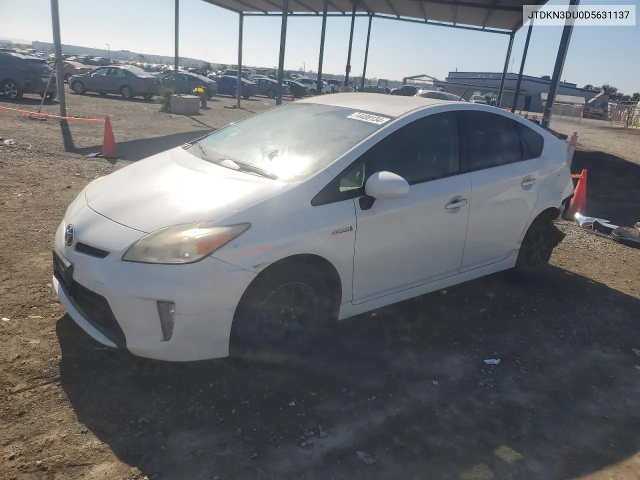 2013 Toyota Prius VIN: JTDKN3DU0D5631137 Lot: 74488134