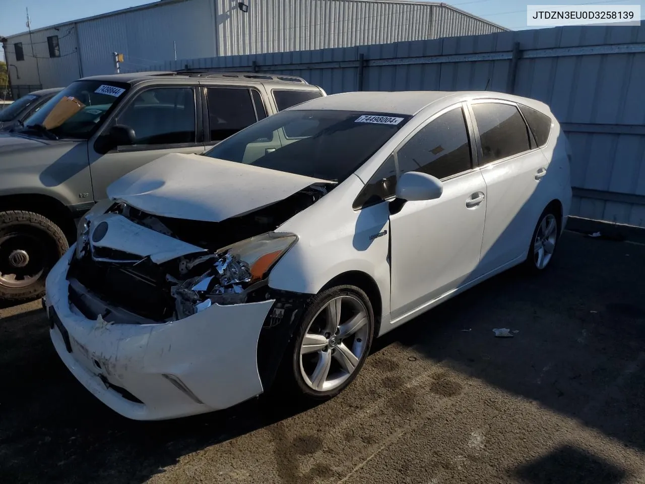 2013 Toyota Prius V VIN: JTDZN3EU0D3258139 Lot: 74498004