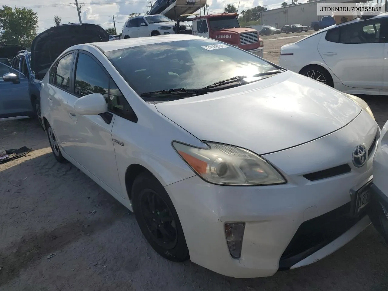 2013 Toyota Prius VIN: JTDKN3DU7D0355858 Lot: 74598104