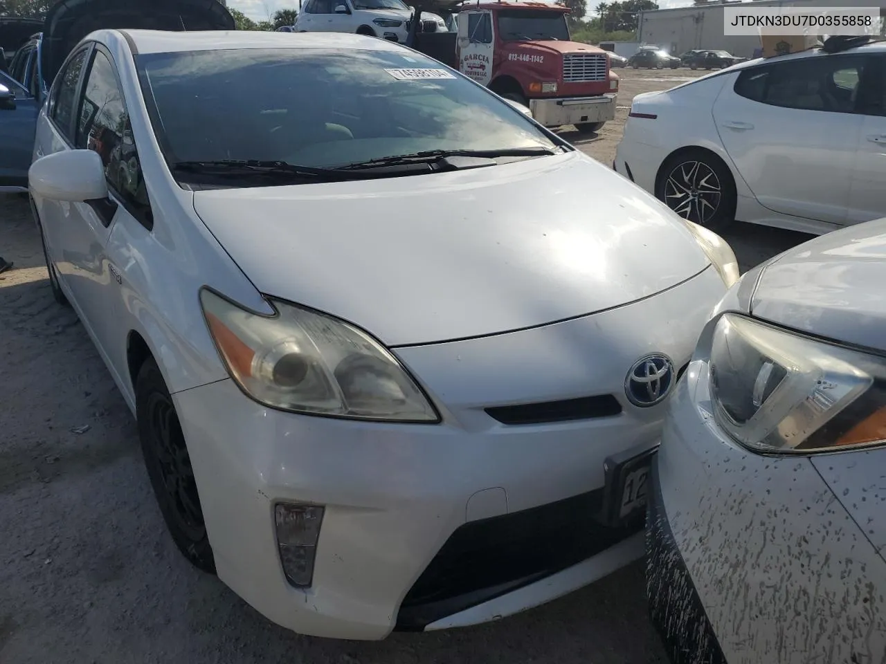 2013 Toyota Prius VIN: JTDKN3DU7D0355858 Lot: 74598104