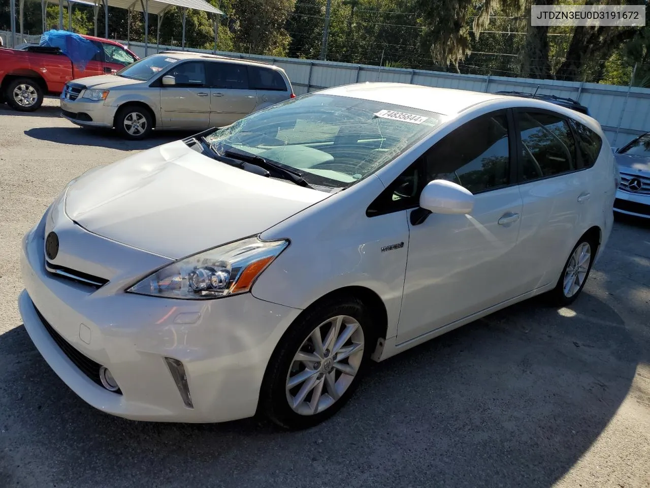 2013 Toyota Prius V VIN: JTDZN3EU0D3191672 Lot: 74835844