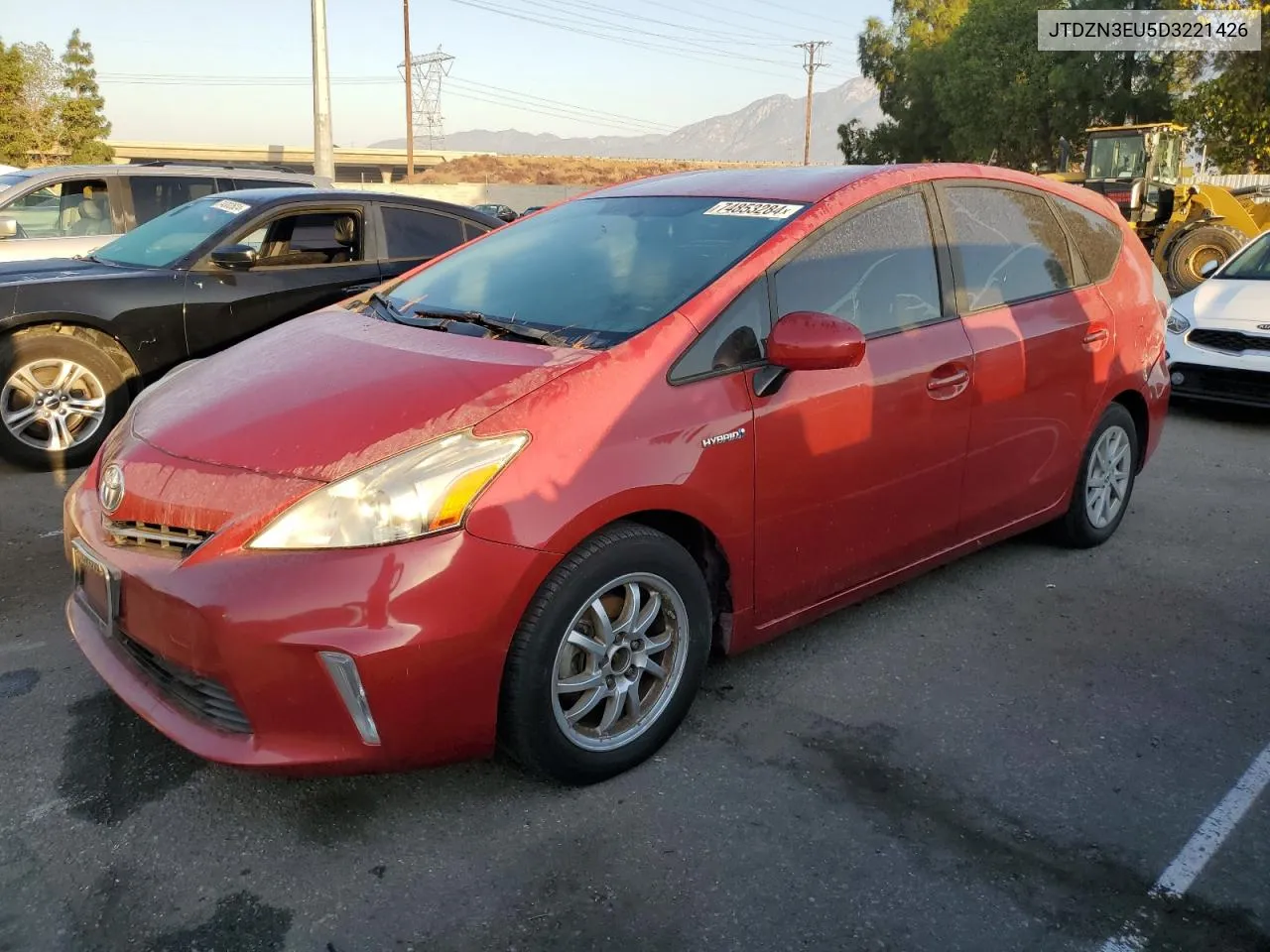 2013 Toyota Prius V VIN: JTDZN3EU5D3221426 Lot: 74853284