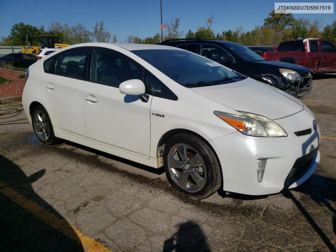 2013 Toyota Prius VIN: JTDKN3DU7D5597519 Lot: 75256234