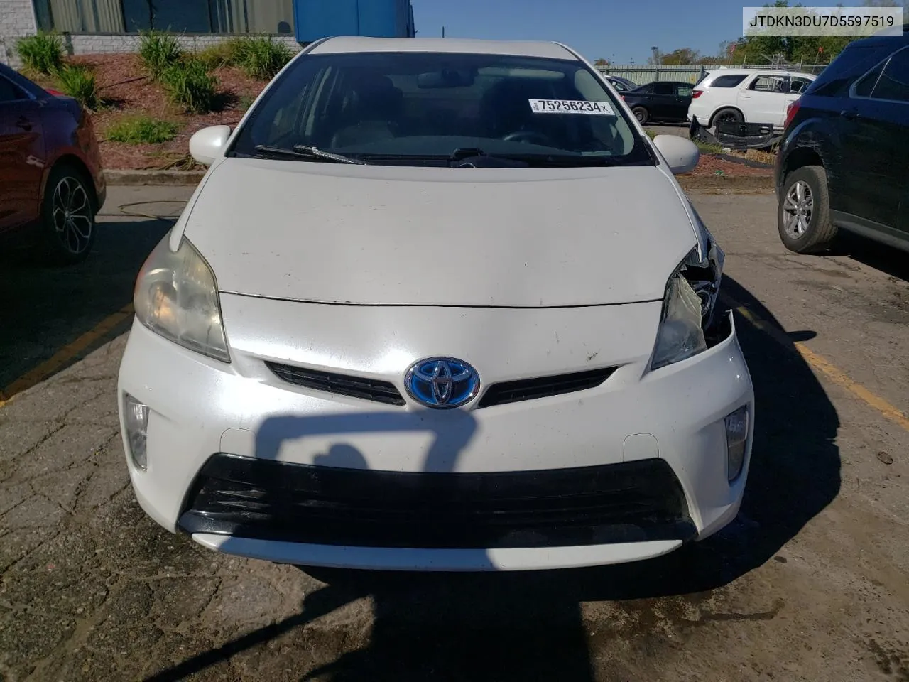 2013 Toyota Prius VIN: JTDKN3DU7D5597519 Lot: 75256234