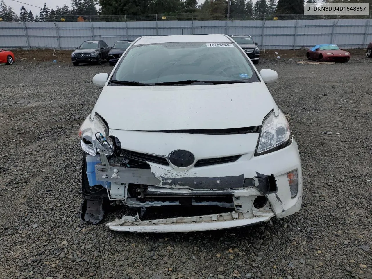 2013 Toyota Prius VIN: JTDKN3DU4D1648367 Lot: 75286564