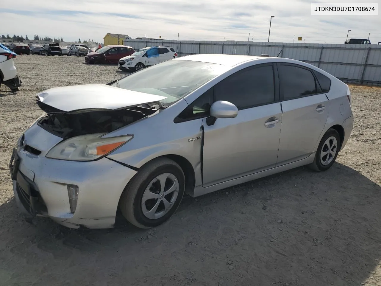 2013 Toyota Prius VIN: JTDKN3DU7D1708674 Lot: 75496124